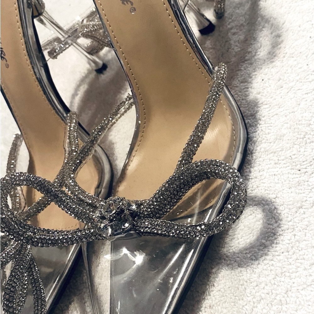 Brand New Sparkly Strappy Heels By PUBLIC DESIRE - Heel Height 4 Inches - Box 50 - Picture 5 of 7